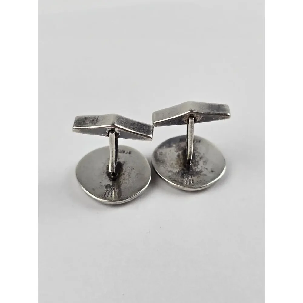 Vintage James Avery Retired Sterling Silver leaf Sprig Cufflinks Nice condition